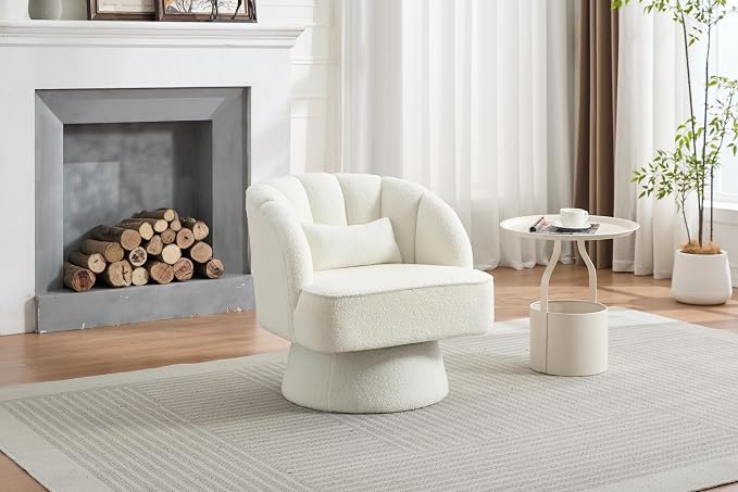 Garvee Ultra-Plush Swivel Accent Chair, 360° Barrel Lounge Chair by Garvee