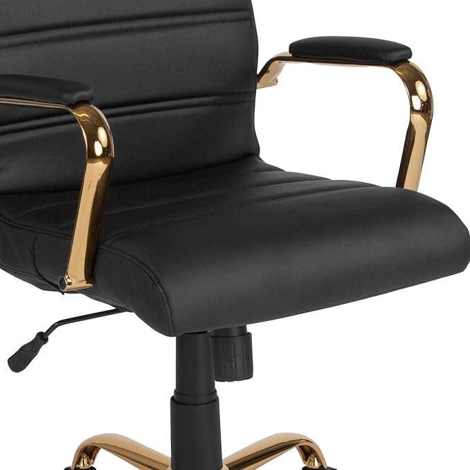 Flash Furniture Whitney Mid-Back Swivel LeatherSoft Desk Chair - Image 15