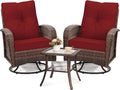 wildformers Luxury Outdoor Swivel Wicker Glider Patio Chairs by wildformers