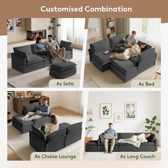 ROWHY 104'' Modular Sectional Cloud Couch - Image 4