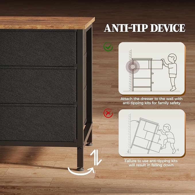 Huuger 63 Inch Dresser for Bedroom, Long Dresser - Image 8