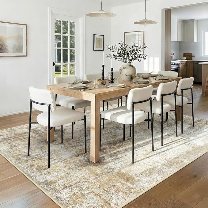 Washable Area Rugs 6'x9' Non-Slip Modern Abstract Soft - Image 3