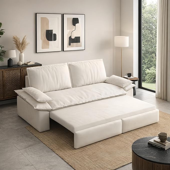 73.2" Sofa Bed Queen, 3-in-1 Pull Out Sofa Bed by Outdoorchairs