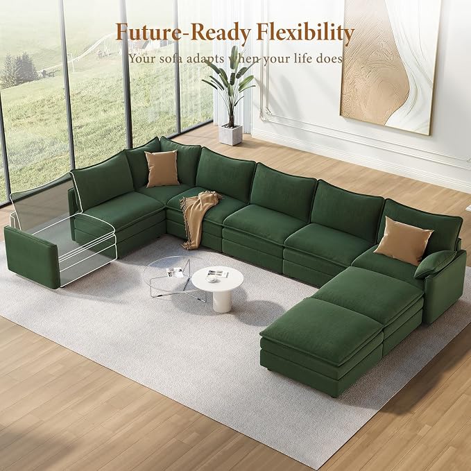 Vesgantti Large Modular Sectional Sofa, Big Comfy Cloud Couch - Image 8