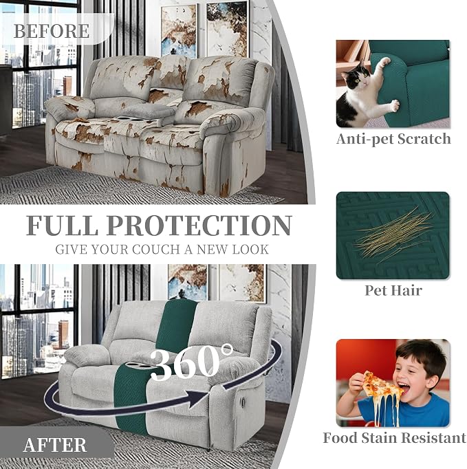 100% Waterproof Sectional Recliner Couch Covers - Image 5