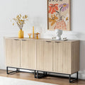 EYYTHUNG Fluted Storage Cabinet Set of 2, Sideboard Buffet Cabinet Modern by EYYTHUNG