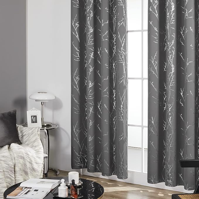 Deconovo Blackout Curtains 84 Inches Long, Light Gray Drapes - Image 4