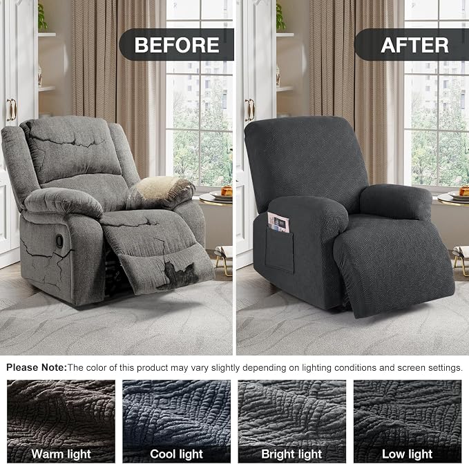 Timeles Recliner Covers Recliner Chair Covers Reclining Couch Covers Sofa - Image 4