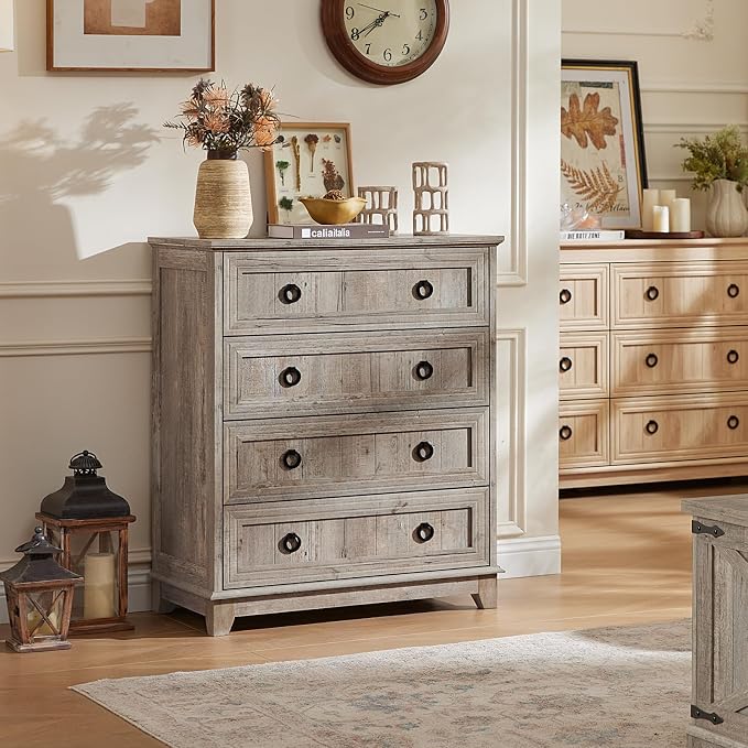 Joaxswe Farmhouse 4 Drawer Dresser - Image 7