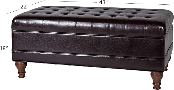 HomePop Deluxe Tufted Storage Bench - Image 3