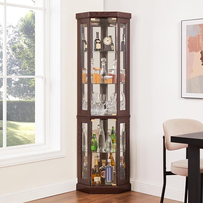 Glass Corner Display Cabinet - Image 3