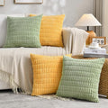 Fancy Homi Set of 4 Summer Boho Decorative Throw Pillow Covers 18x18 Inch by Fancy+Homi