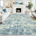 9x12 Area Rugs for Living Room Washable Rug: Anti-Skid Abstract Modern Living by Crority