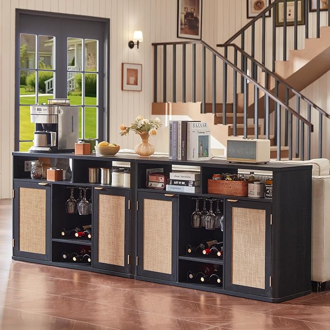 Lerliuo Rattan Wine Cabinet - Image 8