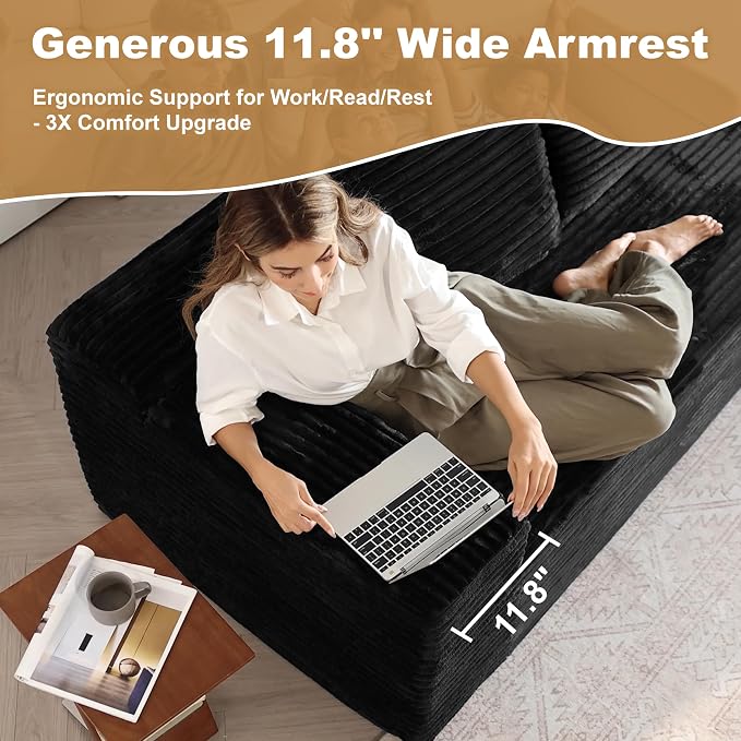 AUGOP 136" Sectional Couches for Living Room Modern Modular Sofa - Image 8