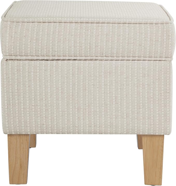HomePop Home Decor | Upholstered Modern Rectangular Storage Ottoman | Hinged - Image 7