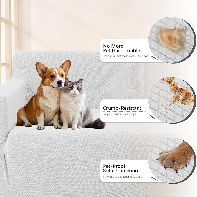 Arfntevss Stretch Sectional Couch Covers L Shaped Corner Sectional Sofa Cover - Image 3