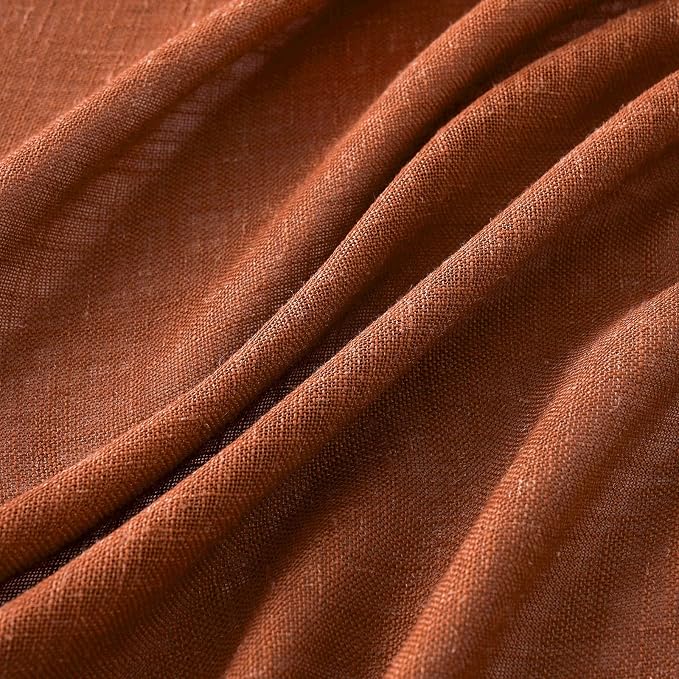 MIULEE Burnt Orange Curtains 72 Inch Length - Image 4