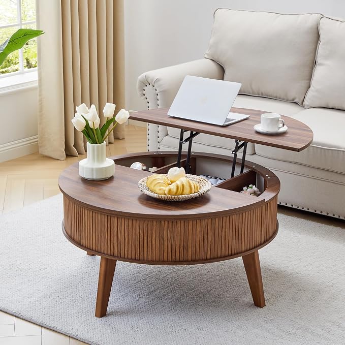 Round Lift Top Coffee Table by ORRD