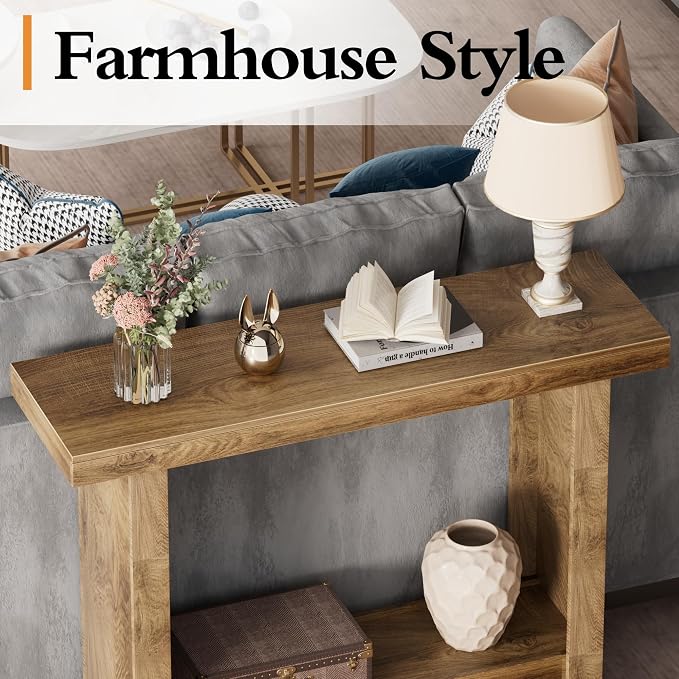 LIFECHOVY Farmhouse Wood Entryway Table Narrow Console Tables - Image 5