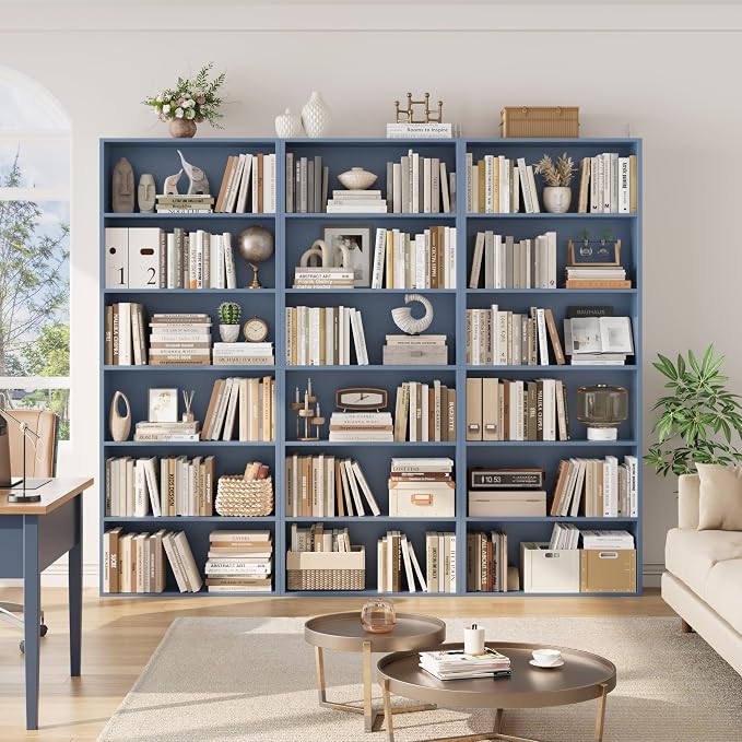 FOTOSOK 6-Tier Open Bookcase and Bookshelf, Freestanding Display Storage - Image 5