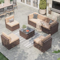 Aoxun 7 Piece Patio Furniture Set, All-Weather Wicker Outdoor Furniture 6 Seats by Aoxun