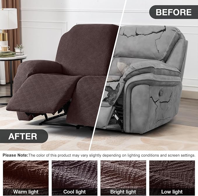 Timeles Recliner Covers Extra Wide Recliner Loveseat Covers Oversized Reclining - Image 4