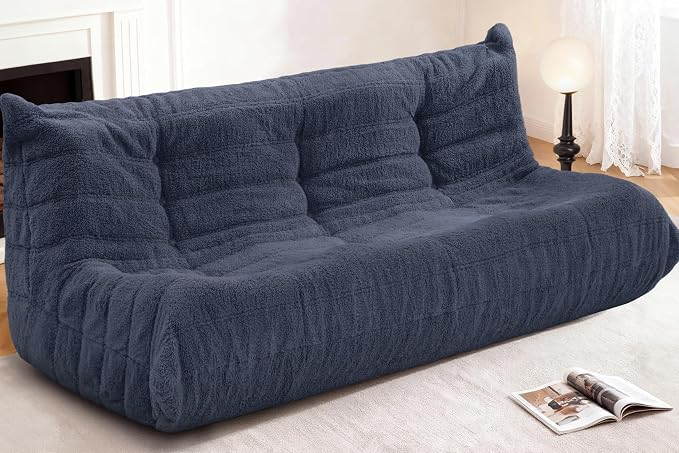 Bean Bag 3-Seater Chair Big Sofa Beanbag Chair by Cansunna