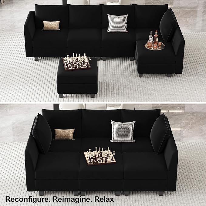 Belffin Modular Sectional Sofa Sleeper Couch - Image 5