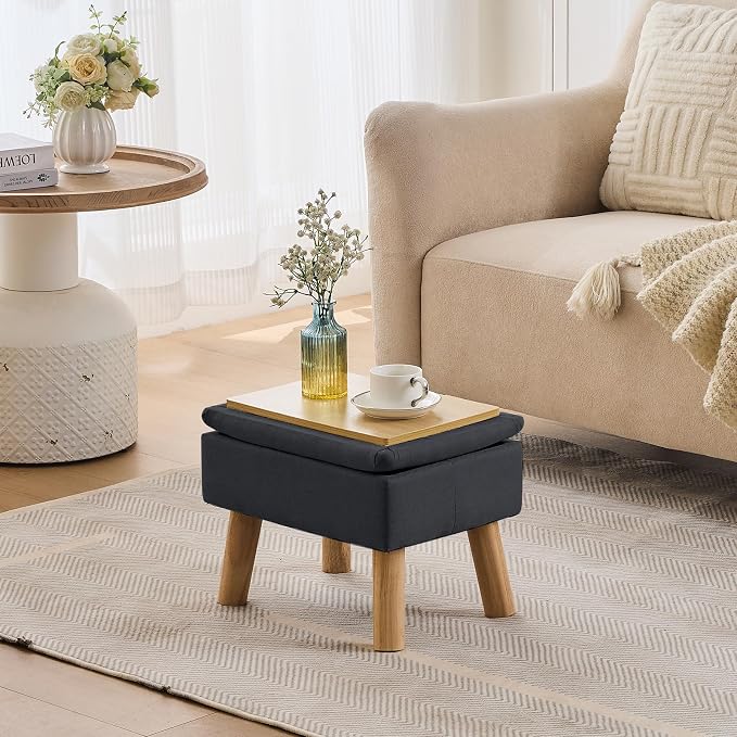 Storage Ottoman, Small Foot Stool Ottoman - Image 6