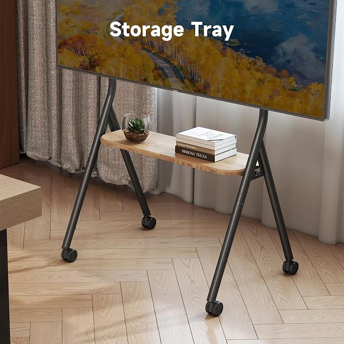 XINLEI Easel Rolling TV Stand for 32-80 Inch TV up to 121lbs, Mobile Portable - Image 6
