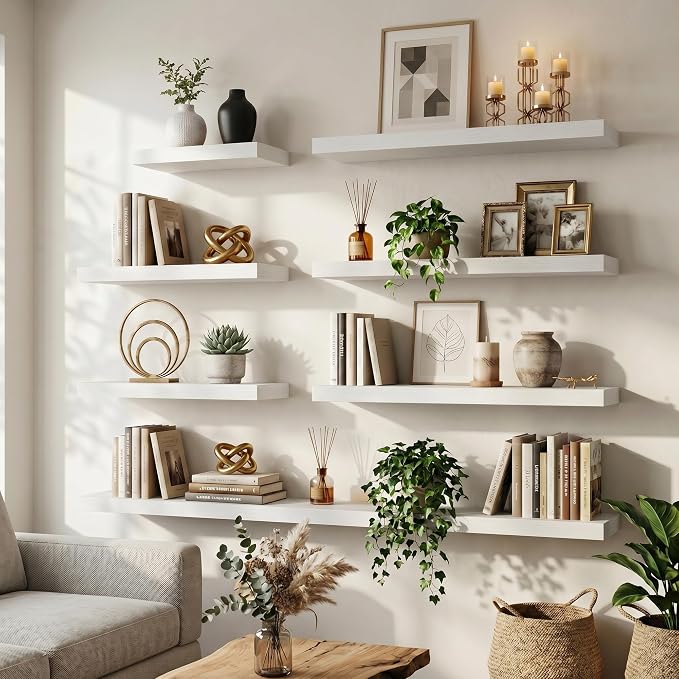 FLYJOE Floating Shelves for Wall, 72 Inch Floating Shelves Set of 1, Kitchen - Image 3