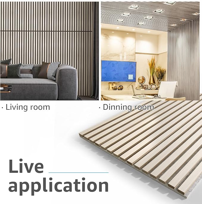 Art3d 4 Pack 47.2 x 23.6in. Wood Slat Acoustic Panels - Image 5