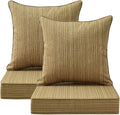 Outdoor Deep Seat & Back Cushion Set, 24 x 24 Inch Water Repellent and Fade by Supflourishia