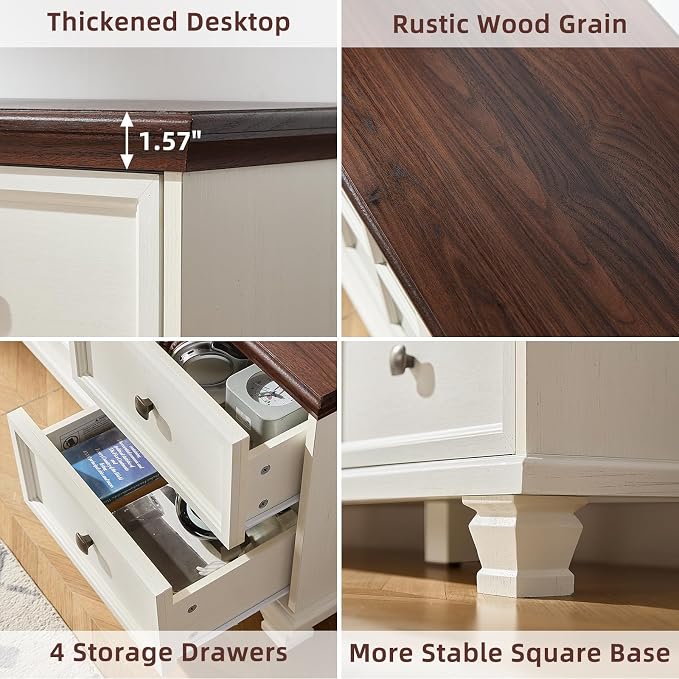 SAVOR LIFE TV Stands for Living Room, Farmhouse Entertainment Center, Rustic - Image 6