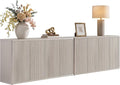 SICOTAS Buffet Cabinet with Storage Accent Sideboard with 8 Doors 132.6" Fluted by SICOTAS