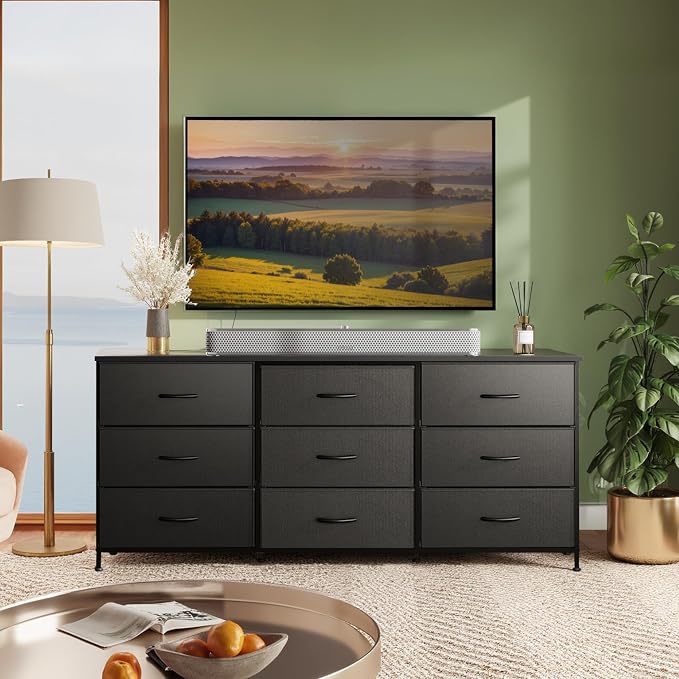 WLIVE 63''W Dresser for Bedroom, 75 inch TV, Wide Chest of Drawers - Image 8