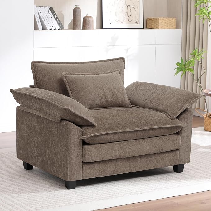Oversized Accent Chair, Modern Chenille Cloud Sofa Chair by choairy