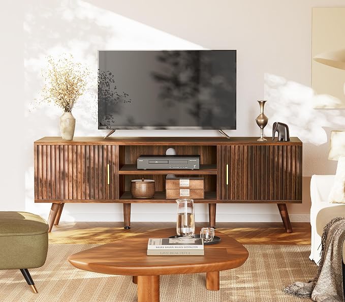 SUPERJARE TV Stand for 55 Inch TV, Entertainment Center - Image 2