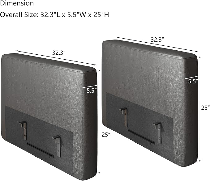 EASE MOOSE Armrest Module for Modular Sectional Sofa, Faux Leather Side - Image 3