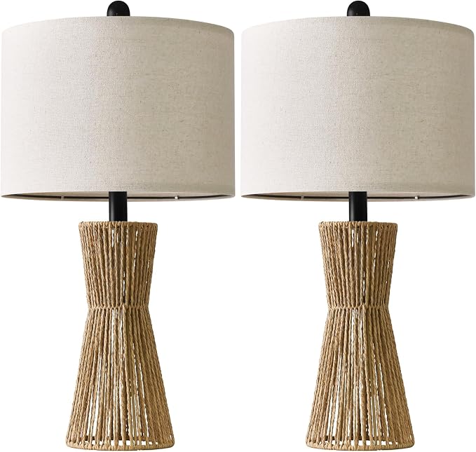 OYEARS 22.5" Table Lamps for Living Room, Boho Lamps Set of 2 for Bedrooms - Image 9