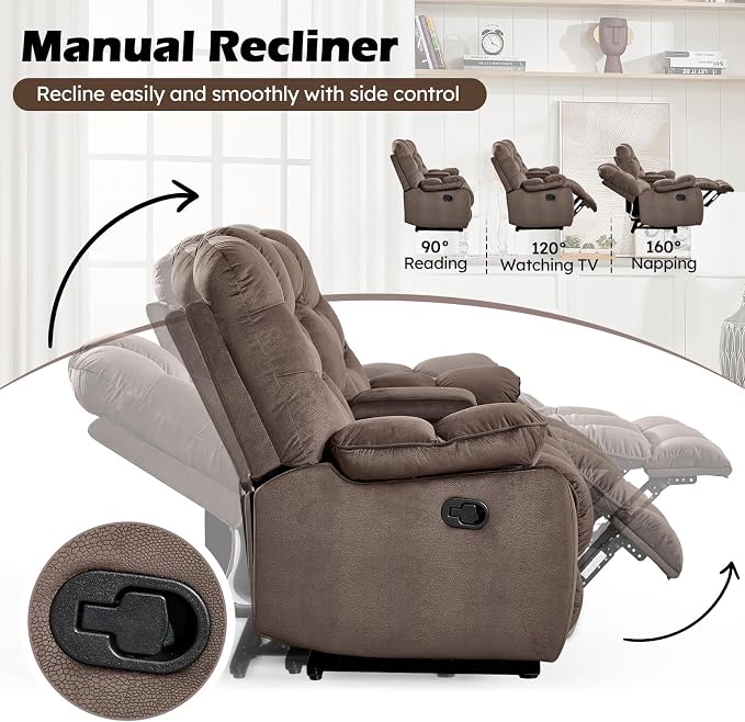 HAOMARKETS 3 Pieces Recliner Sofa Furniture Set, Include Power Recliner Chair - Image 4