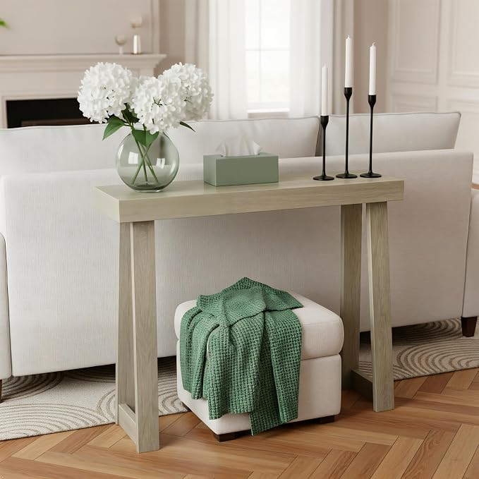 Plank+Beam Classic 36 Inch Console Table, Solid Pine Wood Entryway Table - Image 4