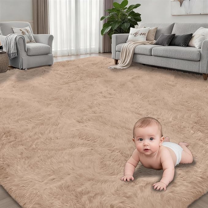 Fluffy 4x6 Area Rugs for Living Room Bedroom: Ultra Soft Shag Rug Non-Slip - Image 2