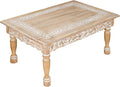 Rectangular Wooden Coffee Table 36x24x18 Inch – Beige Finish by TheWoodenTown