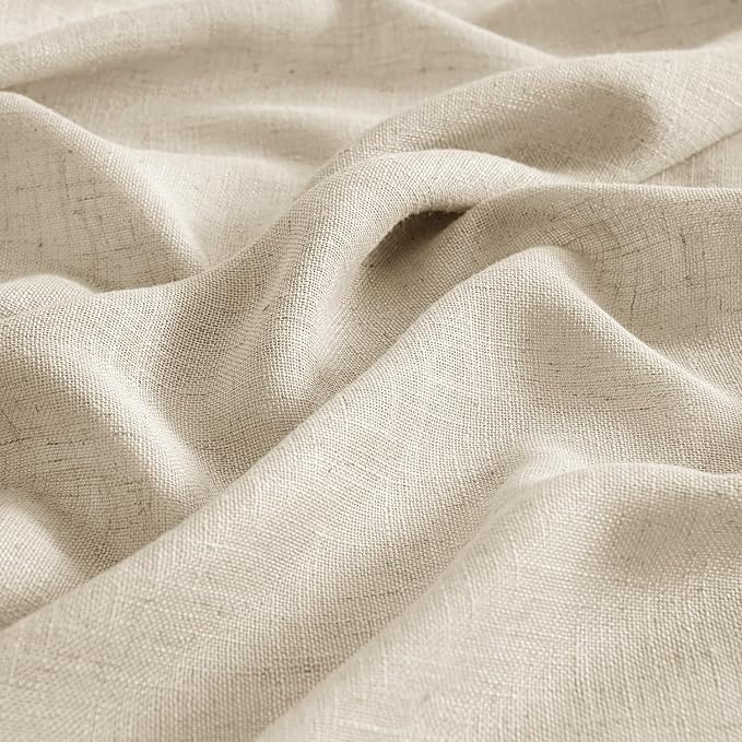 MIULEE Linen Curtains 108 Inch Length 2 Panels - Image 4