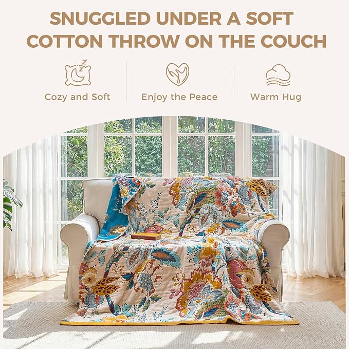 LUTBM Boho Throw Blanket for Couch Sofa Chair Cotton Blankets for Bedroom - Image 4