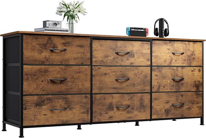WLIVE 54''W Dresser for Bedroom, Dresser TV Stand for 55, 65 inch TV, Wide by WLIVE