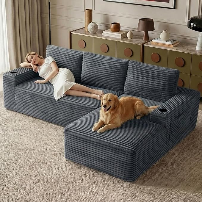 104" Cloud Sectional Couch L-Shaped - Image 8