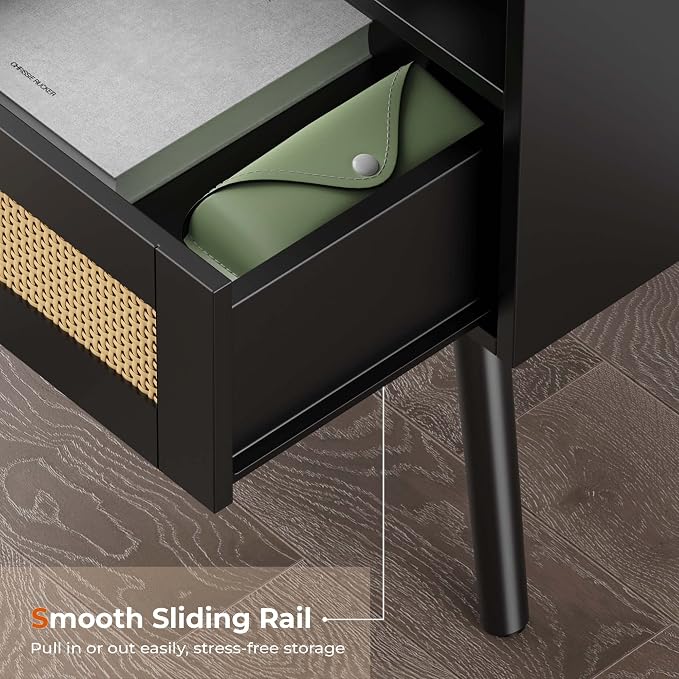 SUPERJARE Nightstands with Charging Station, Bedside Table Set of 2 with PE - Image 8